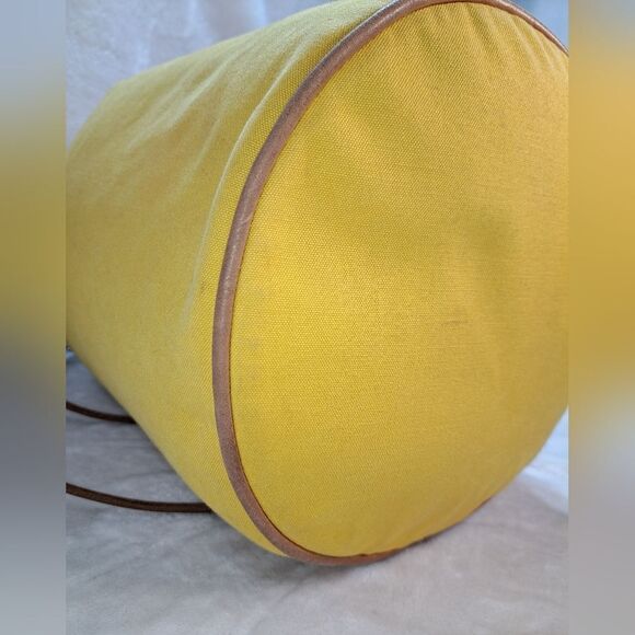 HERMÈS Polochon Yellow Canvas Backpack Bag LARGE PRISTINE CONDITION - Picture 15 of 17